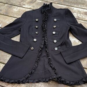 Joseph Ribkoff Black Ruffled Women's  Blazer size 4